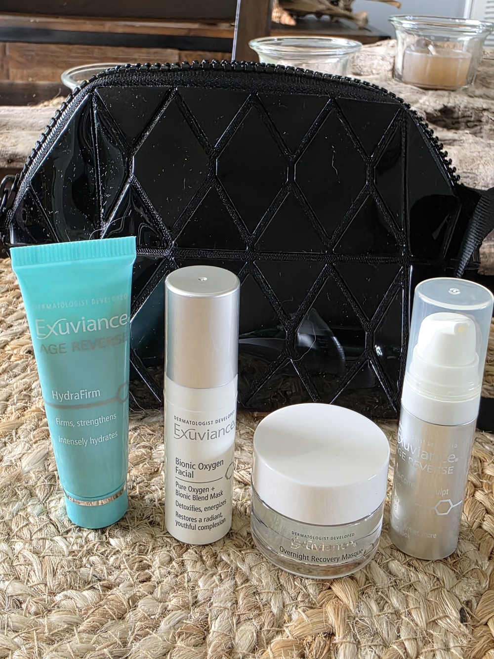 Exuviance Women’s Skincare Cleanser & Exfoliant Set — Turquoise HydraFirm